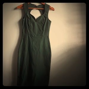 Hunter green sweetheart dress